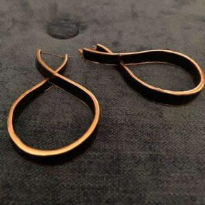 Gold and Black Hoop Earrings